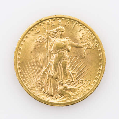 USA / GOLD - 20 Dollars 1907 - Foto 1