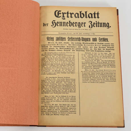 Sammlung "Extrablatt der Henneberger Zeitung" - фото 1