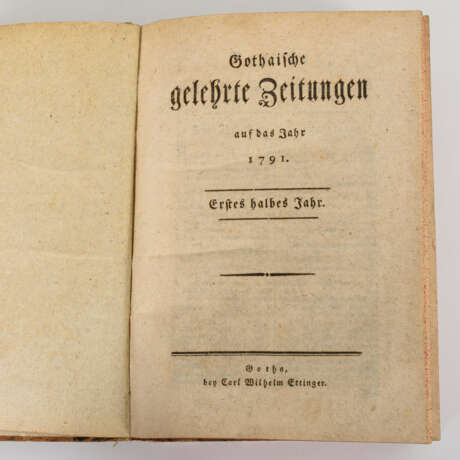 "Gothaische gelehrte Zeitungen auf das Jahr 1791" - Foto 1