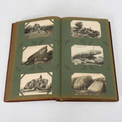 Postkartenalbum mit ca. 231 Ansichtskarten zum Thema Geologie, Archäologie