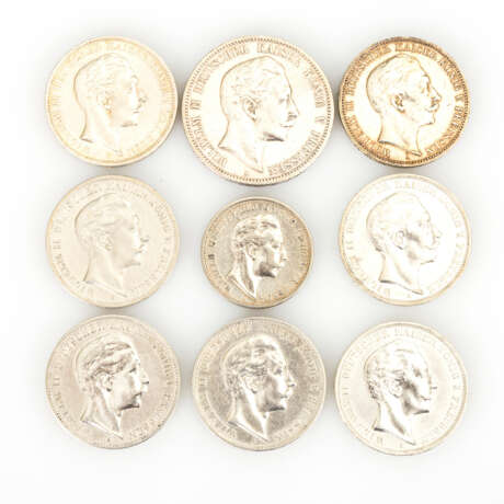 9 preußische Silbermünzen - photo 2