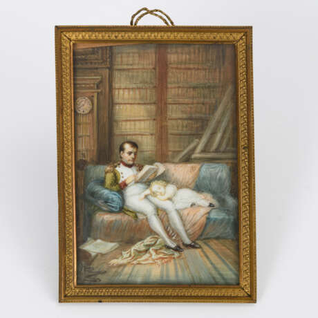 Miniatur: Napoleon mit seiner schlafenden Tochter - Foto 1
