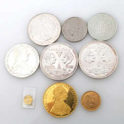 Konvolut mit GOLD und SILBER - dabei unter anderem 2 x Jamaika - 10 Dollars 1972,