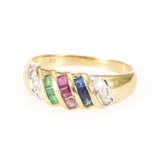 Ring mit verschiedenen Steinen und Diamanten - Foto 1