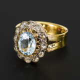 Entourage-Ring mit Aquamarin und Altschliff-Diamanten - фото 1