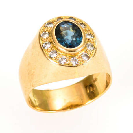 Ring mit Saphir und Brillanten - Foto 1