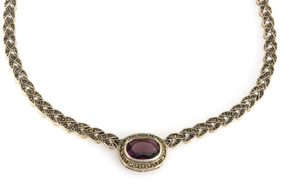 Collier mit Amethyst und Markasiten - фото 1