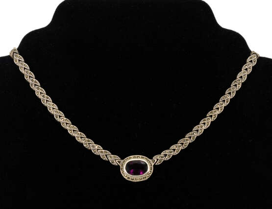 Collier mit Amethyst und Markasiten - фото 2