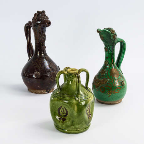 2 außergewöhnliche Kannen und 1 Vierseiten-Vase - Foto 1