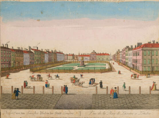 Guckkastenbild mit Ansicht des Leicester Squares in London - Foto 1