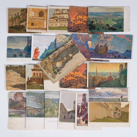 23 russische Künstler-Postkarten - photo 1