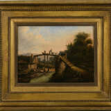 Landschaftsmaler um 1780: Holzbrücke über einem Flüsschen - Foto 4