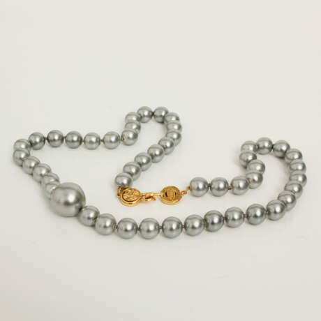 CHANEL VINTAGE luxuriöse Perlenkette, L. 80cm; - Foto 2