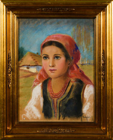 Russischer Maler: Mädchenbildnis - Foto 3