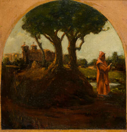 Römische Landschaft mit Mönch - Foto 1