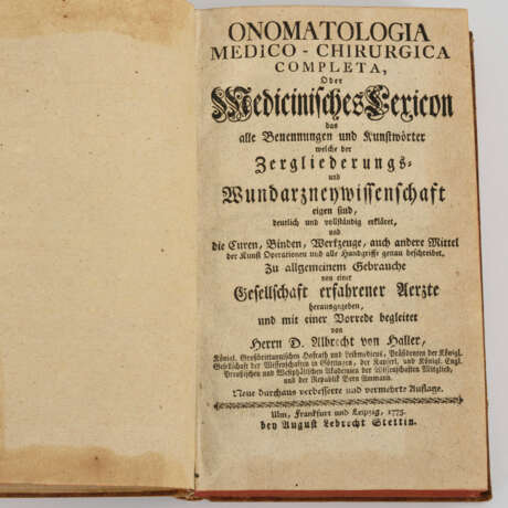 "Onomatologia Medica completa oder Medicinisches Lexicon, ..." - фото 1