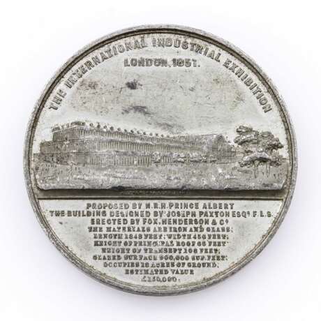 England - World Exhibition In 1851, Pewter Medal, - photo 2