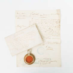 Hist. Покупка почтовая, 18. Века - продажа письмо от 1737 из коммуны матрай