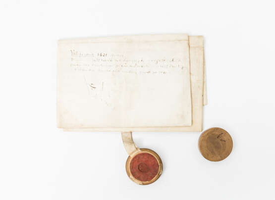 Hist. Purchase letter of the 17th. Century. - Purchase letter from the 26. Dec. In 1621, starting with the words "I Gottfridt Ball to the RiedölphseGelbgold and mezelbach..." - photo 1