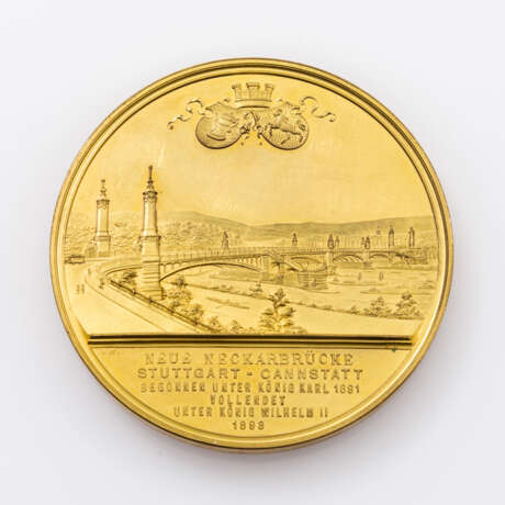 Medaille 1893 von W. Mayer auf die Einweihung der neuen Neckarbrücke - photo 2
