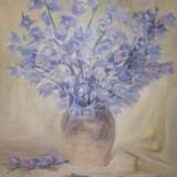“Blue flowers” Canvas Oil paint Classicism Still life 2019 - photo 1