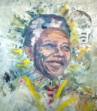 Mandela Leinwand Ölfarbe Expressionismus 2008 - Foto 1