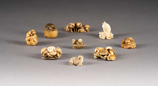 NEUN KLEINE NETSUKE - photo 1