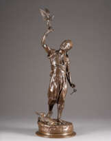 FALKNER MIT ERLEGTEM HASEN