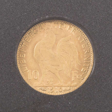 Frankreich/Gold - 10 Francs 1910, Marianne, ss., - photo 2