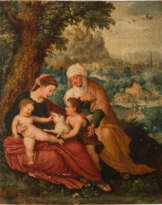 LANDSCHAFT MIT MUTTERGOTTES UND CHRISTUSKIND, DER HEILIGEN ANNA UND DEM JOHANNESKNABEN