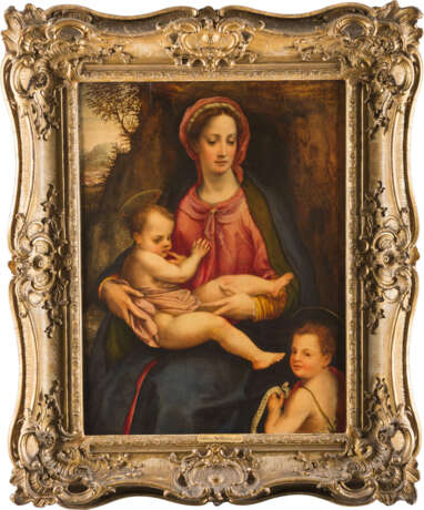 PIER FRANCESCO (DI JACOPO) FOSCHI (AUCH TOSCHI) (ZUGESCHRIEBEN). MADONNA MIT DEM CHRISTUS- UND JOHANNES KNABEN - Foto 2