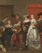 VORNEHME UND FRÖHLICHE GESELLSCHAFT BEIM MUSIZIEREN