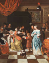 INTERIEUR MIT FRÖHLICHER GESELLSCHAFT