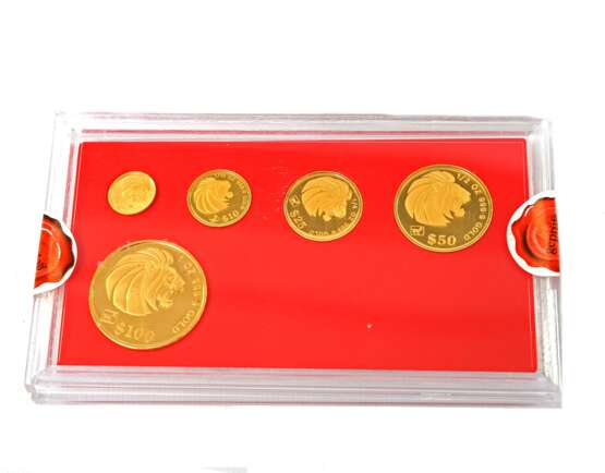 Singapore - Lion Gold Coin Set 1991, - photo 2