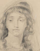 KOPFSTUDIE EINER JUNGEN FRAU MIT SCHLEIER