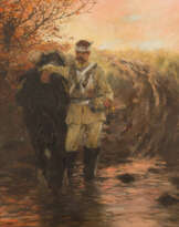VERSEHRTER GARDEKÜRASSIER DES 1. REGIMENTS MIT ROSS
