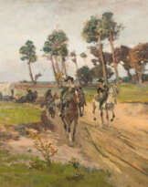 KAVALERIETRUPP AUF SANDIGEM WEG