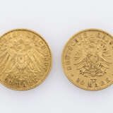 Kaiserreich / GOLD - 20 Mark 1884/A + 20 Mark 1897/A, - photo 2