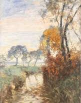 HERBSTLANDSCHAFT MIT BACHLAUF