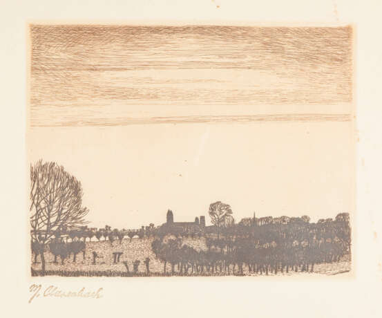 MAX CLARENBACH. 'WINTER AN DER ERFT' UND 'NIEDERRHEINLANDSCHAFT' - Foto 1