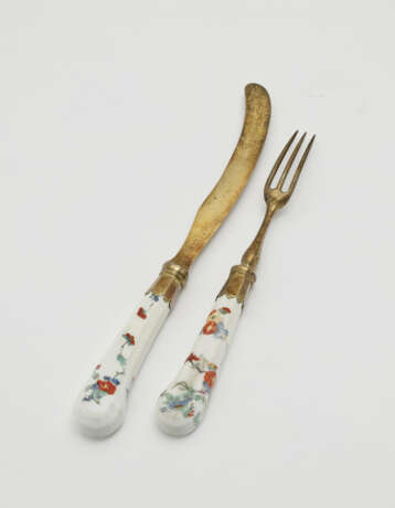 Meissen, 2. Drittel 18. Jahrhundert. Messer und Gabel - photo 1