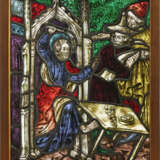 19. Jahrhundert. Glasscheibe "Christus und die Geldwechsler" - фото 1
