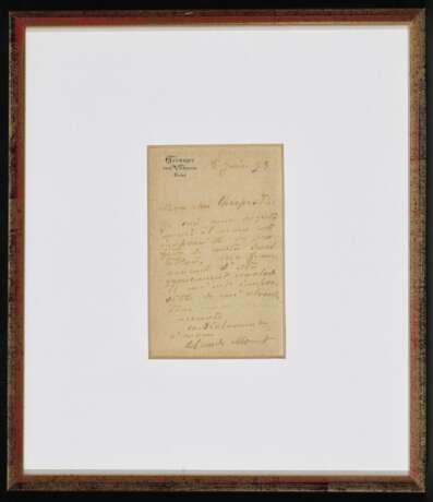 Claude Monet . Eigenhändiger Brief mit Unterschrift - Foto 2