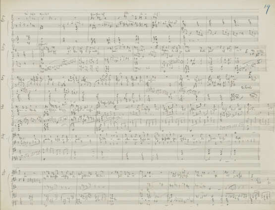 Richard Strauss . Eigenhändiges Notenmanuskript zur Oper "Daphne" Bleistift - Foto 1