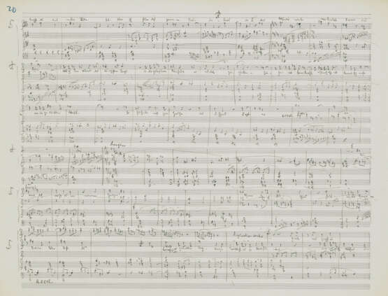 Richard Strauss . Eigenhändiges Notenmanuskript zur Oper "Daphne" Bleistift - фото 2