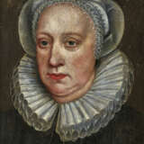 Niederlande (?), 17. Jahrhundert. Bildnis einer Frau mit Halskrause und Spitzenhaube - photo 1