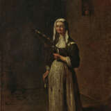 Niederlande, 17. Jahrhundert. Frau mit Spindel - photo 1
