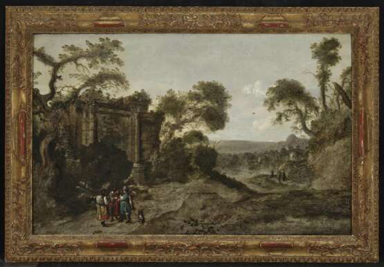 Mancadan, Jacobus Sibrandi, zugeschrieben . Ruinenlandschaft mit Figurenstaffage - Foto 2