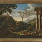 Millet, gen. Francisque, Jean François, zugeschrieben. Italienische Landschaft mit Ruine und Figurenstaffage - Foto 2
