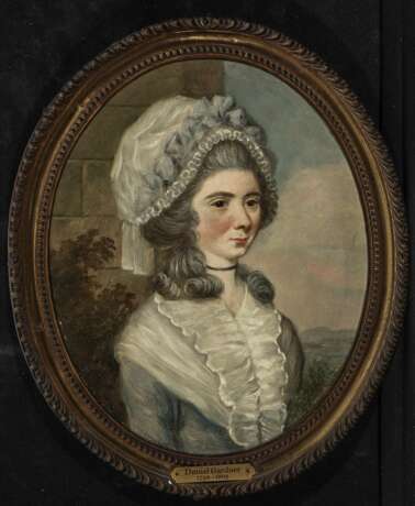 England (Daniel Gardner, 1750 Kendal - 1805 London, Umkreis ?) 2. Hälfte 18. Jahrhundert. Damenbildnis - Foto 2